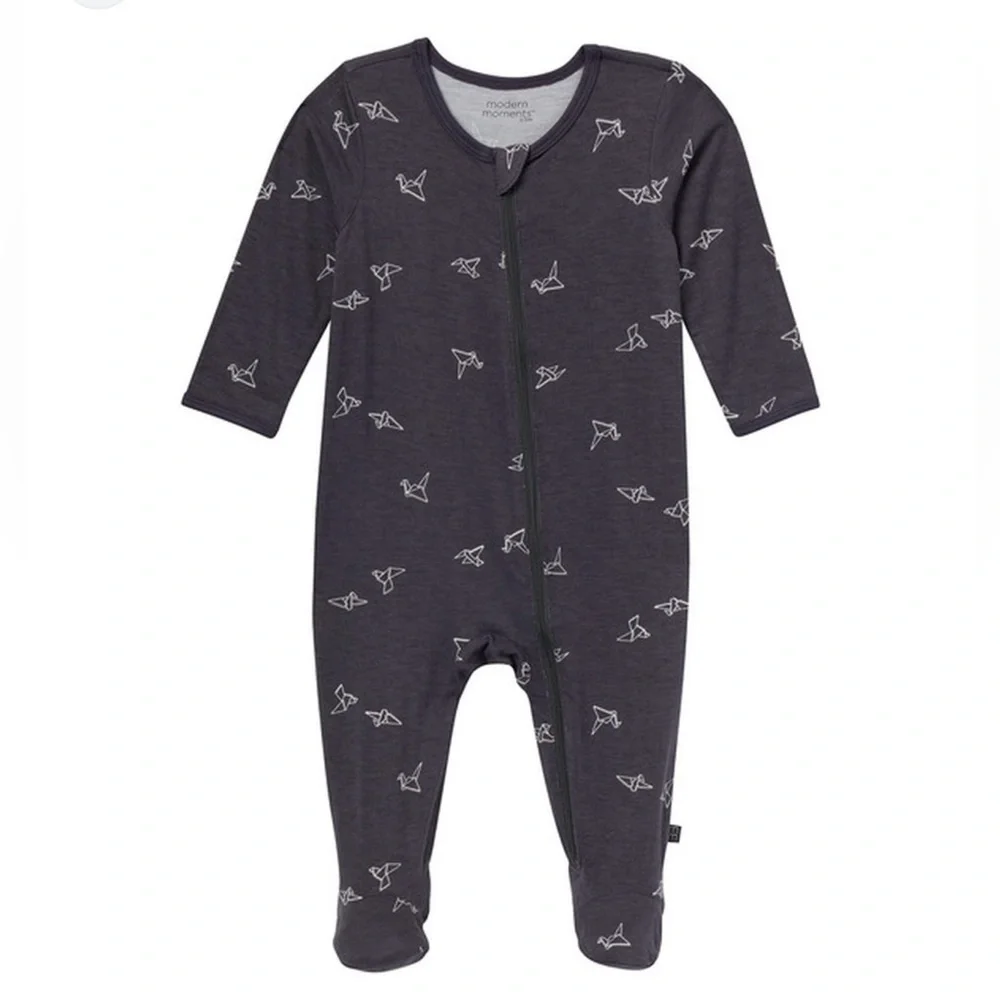 Cozy Animal Print Kids Footie Pajamas